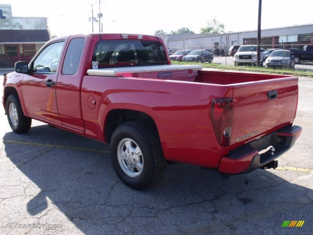 2008 Colorado LS Extended Cab - Victory Red / Medium Pewter photo #3