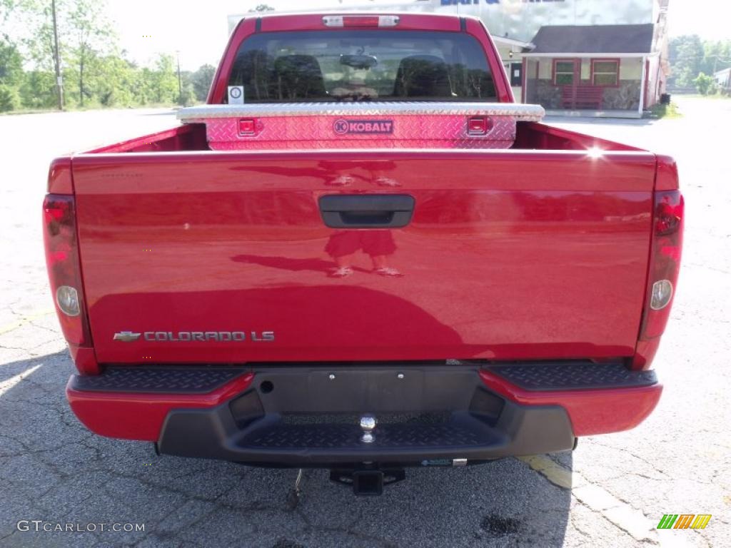 2008 Colorado LS Extended Cab - Victory Red / Medium Pewter photo #4