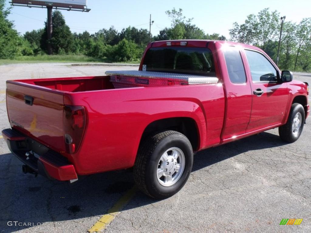 2008 Colorado LS Extended Cab - Victory Red / Medium Pewter photo #5