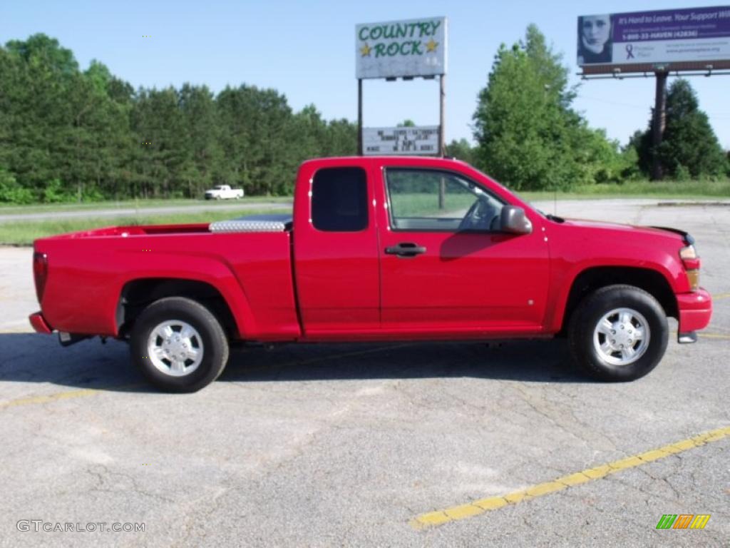 2008 Colorado LS Extended Cab - Victory Red / Medium Pewter photo #6