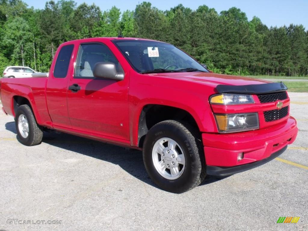 2008 Colorado LS Extended Cab - Victory Red / Medium Pewter photo #7