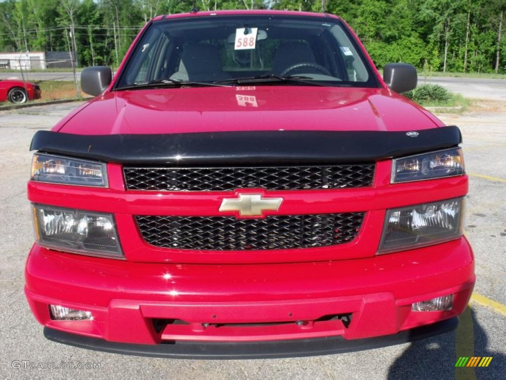 2008 Colorado LS Extended Cab - Victory Red / Medium Pewter photo #8