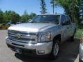 2010 Sheer Silver Metallic Chevrolet Silverado 1500 LT Crew Cab 4x4  photo #1