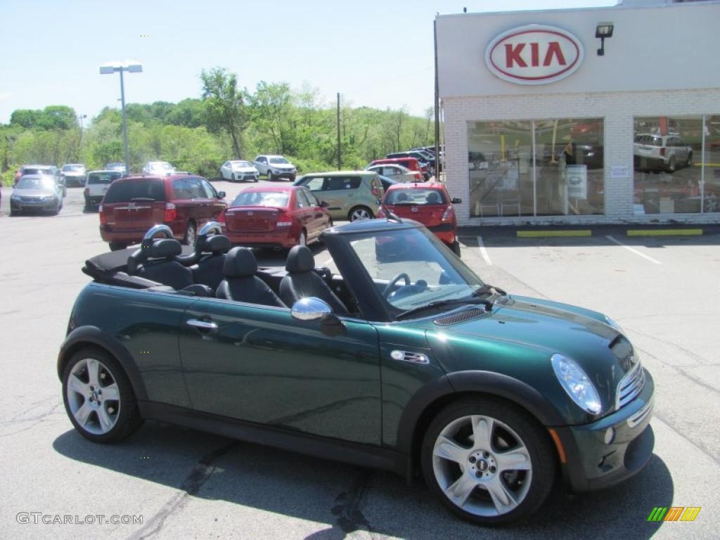 2008 Cooper S Convertible - British Racing Green Metallic / Panther Black photo #1