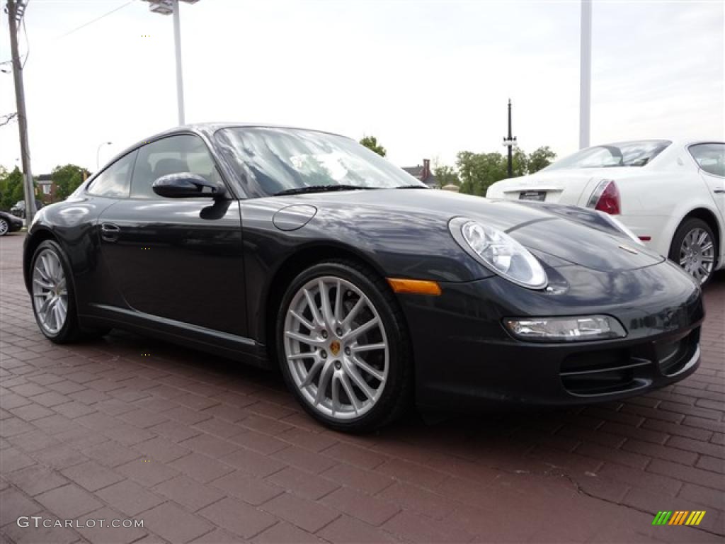 2006 911 Carrera 4 Coupe - Atlas Grey Metallic / Black photo #9