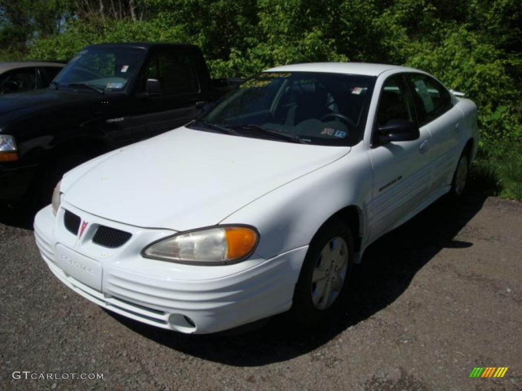 2000 Grand Am SE Sedan - Arctic White / Dark Pewter photo #5