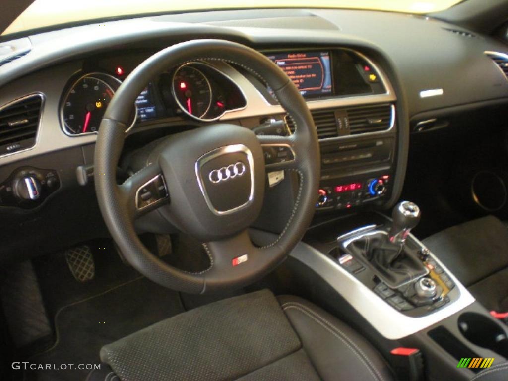 2009 A5 3.2 quattro Coupe - Meteor Grey Pearl / Black photo #7