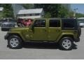 2007 Rescue Green Metallic Jeep Wrangler Unlimited Sahara 4x4  photo #2