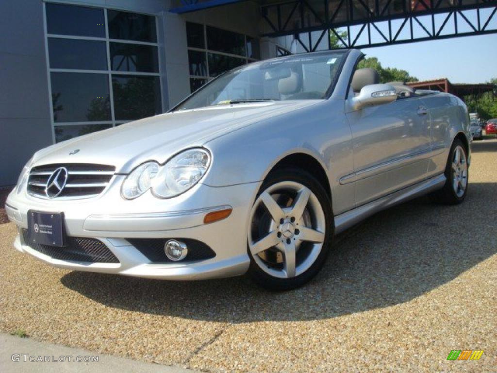 2007 CLK 550 Cabriolet - Iridium Silver Metallic / Stone photo #1