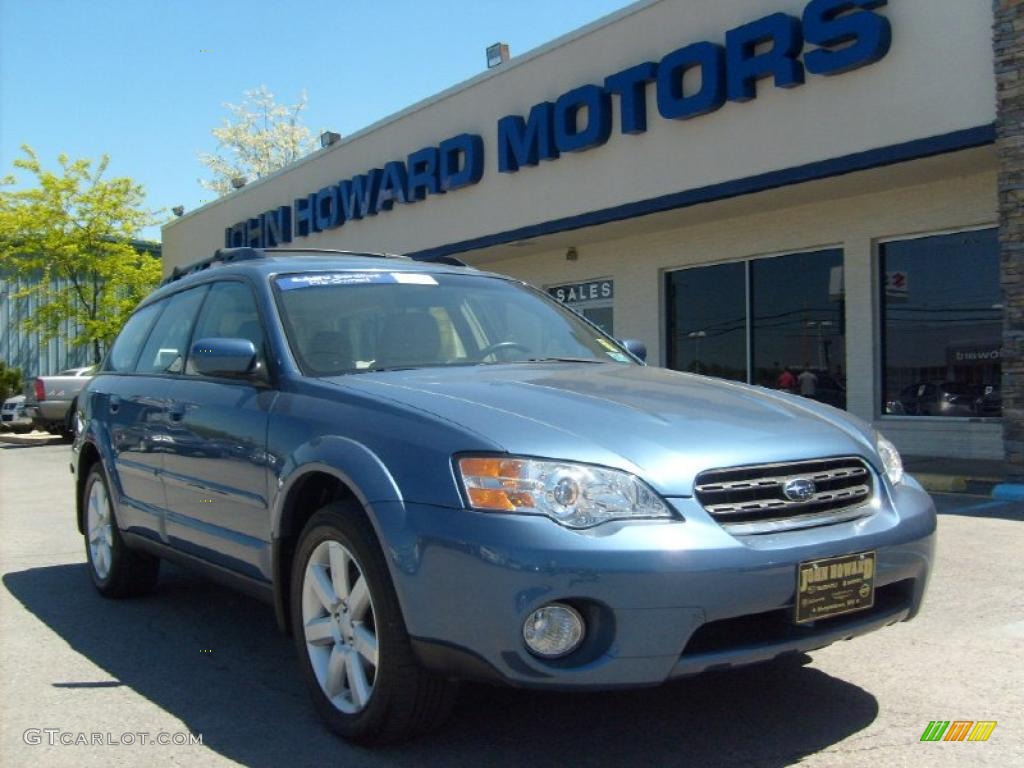 2007 Outback 2.5i Limited Wagon - Newport Blue Pearl / Taupe Leather photo #1