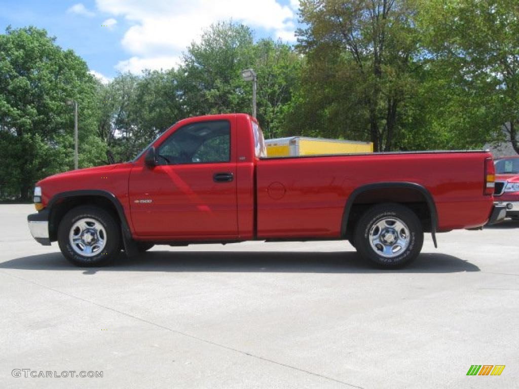 2001 Silverado 1500 Regular Cab - Victory Red / Graphite photo #5