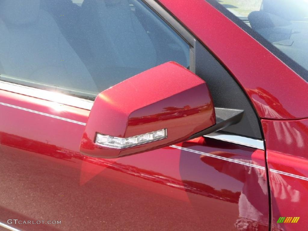 2010 Traverse LTZ - Red Jewel Tintcoat / Light Gray photo #22