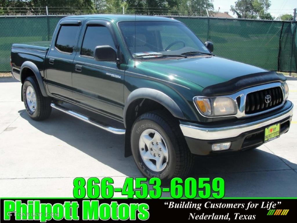 2001 Tacoma V6 PreRunner Double Cab - Imperial Jade Green Mica / Oak Beige photo #1