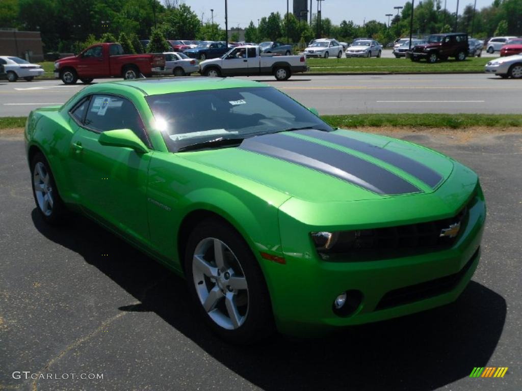 2010 Camaro LT Coupe Synergy Special Edition - Synergy Green Metallic / Black/Green photo #5
