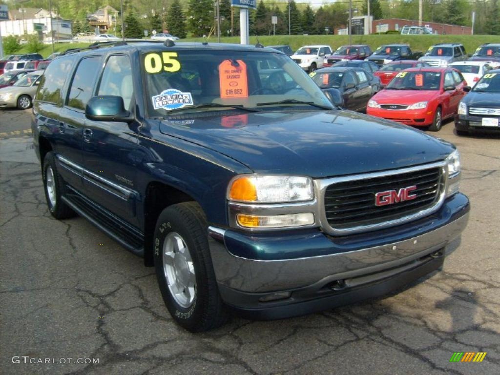 2005 Yukon XL SLT 4x4 - Blue Green Crystal / Neutral/Shale photo #5