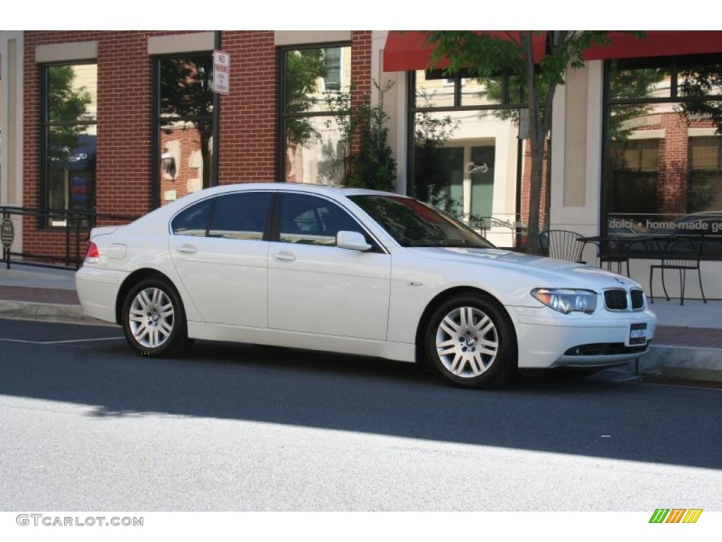 2003 7 Series 745i Sedan - Alpine White / Dark Beige/Beige III photo #1