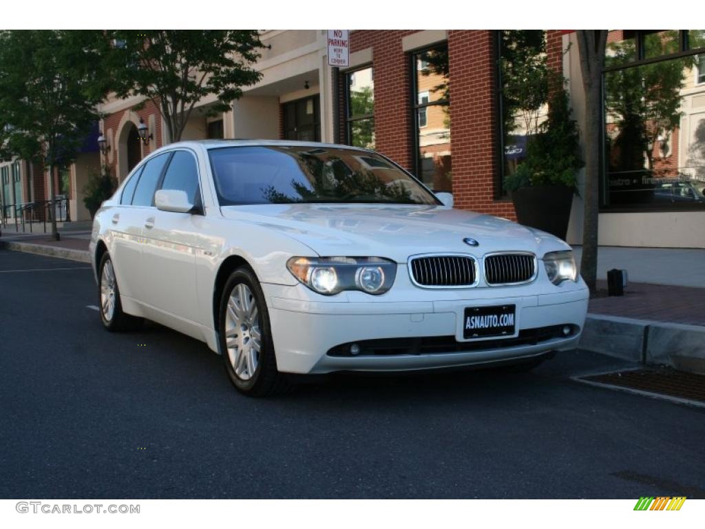 2003 7 Series 745i Sedan - Alpine White / Dark Beige/Beige III photo #3