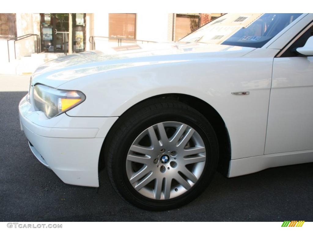 2003 7 Series 745i Sedan - Alpine White / Dark Beige/Beige III photo #6