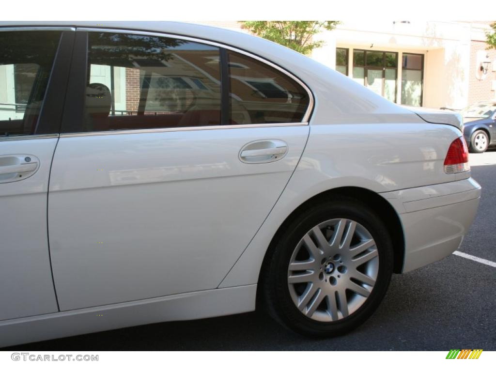 2003 7 Series 745i Sedan - Alpine White / Dark Beige/Beige III photo #8