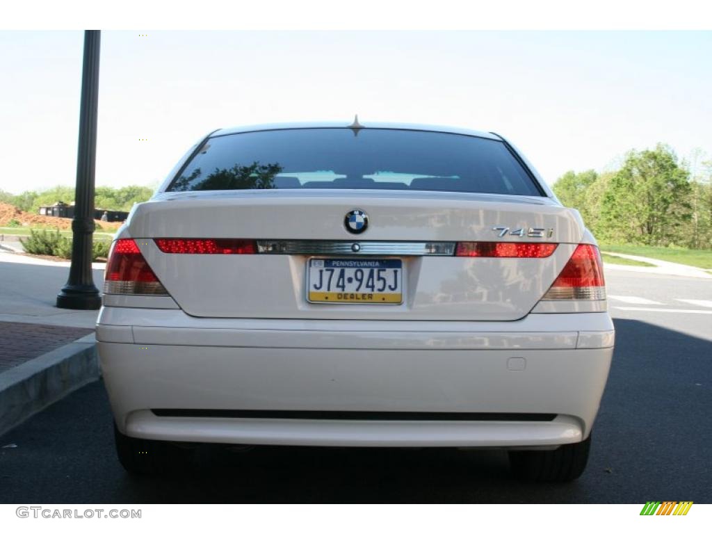 2003 7 Series 745i Sedan - Alpine White / Dark Beige/Beige III photo #10