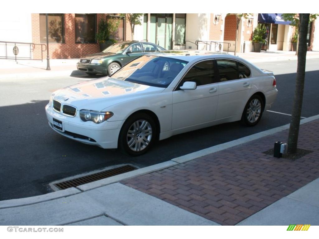 2003 7 Series 745i Sedan - Alpine White / Dark Beige/Beige III photo #15