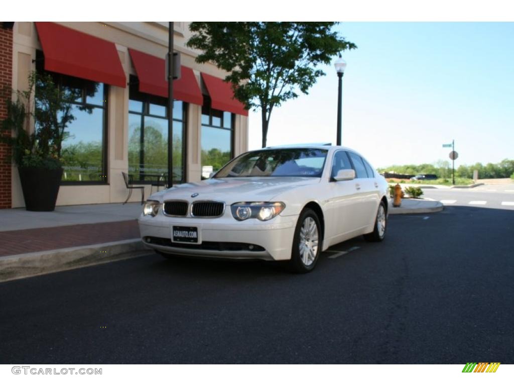 2003 7 Series 745i Sedan - Alpine White / Dark Beige/Beige III photo #16
