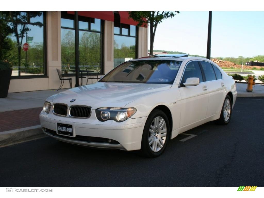 2003 7 Series 745i Sedan - Alpine White / Dark Beige/Beige III photo #17