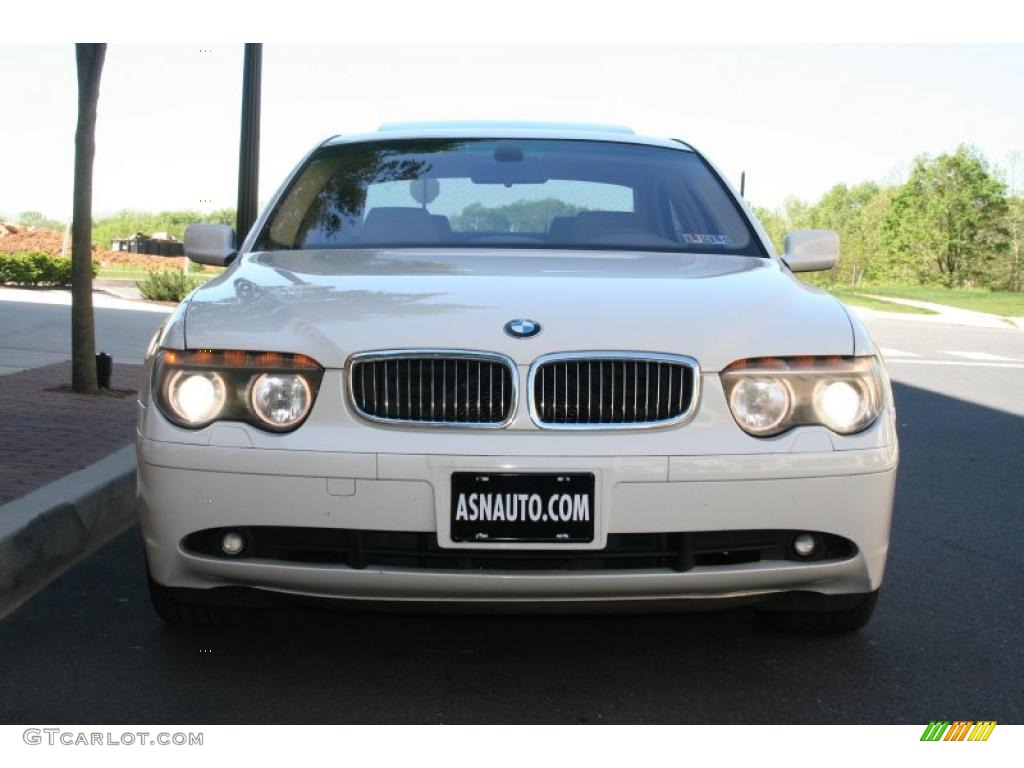 2003 7 Series 745i Sedan - Alpine White / Dark Beige/Beige III photo #18