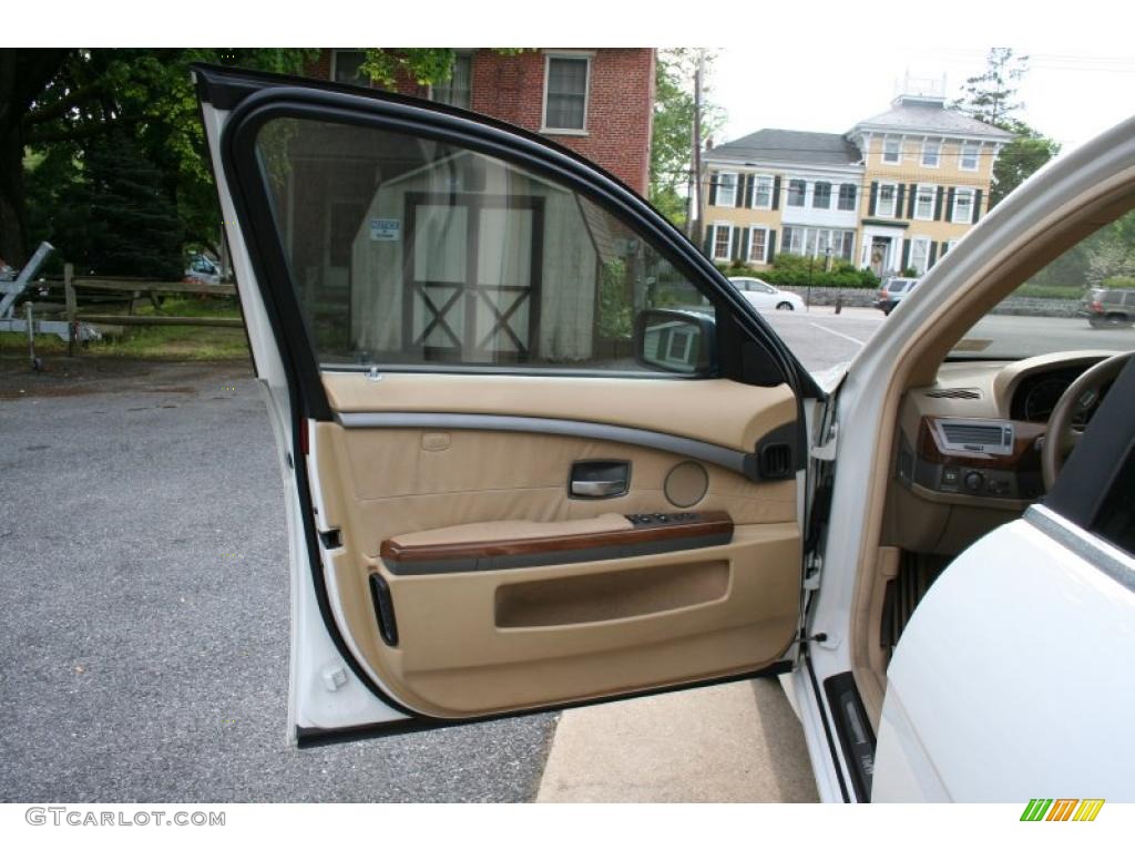 2003 7 Series 745i Sedan - Alpine White / Dark Beige/Beige III photo #24