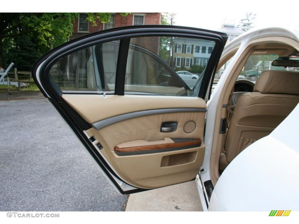 2003 7 Series 745i Sedan - Alpine White / Dark Beige/Beige III photo #25