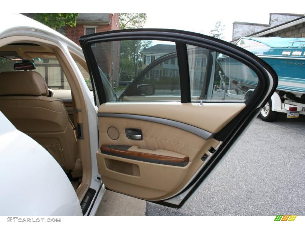 2003 7 Series 745i Sedan - Alpine White / Dark Beige/Beige III photo #27