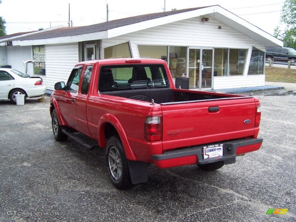 2004 Ranger Tremor SuperCab - Bright Red / Medium Dark Flint photo #7