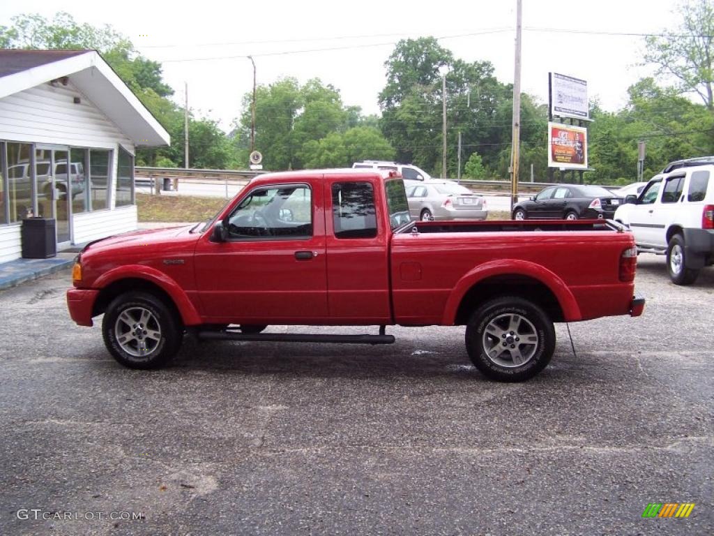 2004 Ranger Tremor SuperCab - Bright Red / Medium Dark Flint photo #8