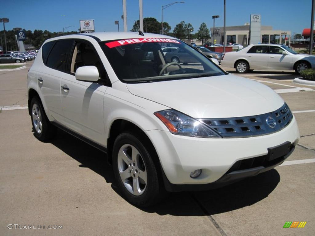 2005 Murano SL - Glacier Pearl White / Cafe Latte photo #2