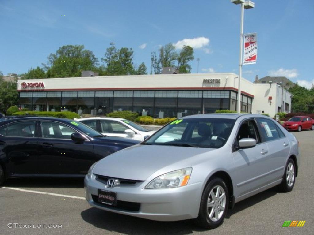 2004 Accord EX V6 Sedan - Satin Silver Metallic / Black photo #1