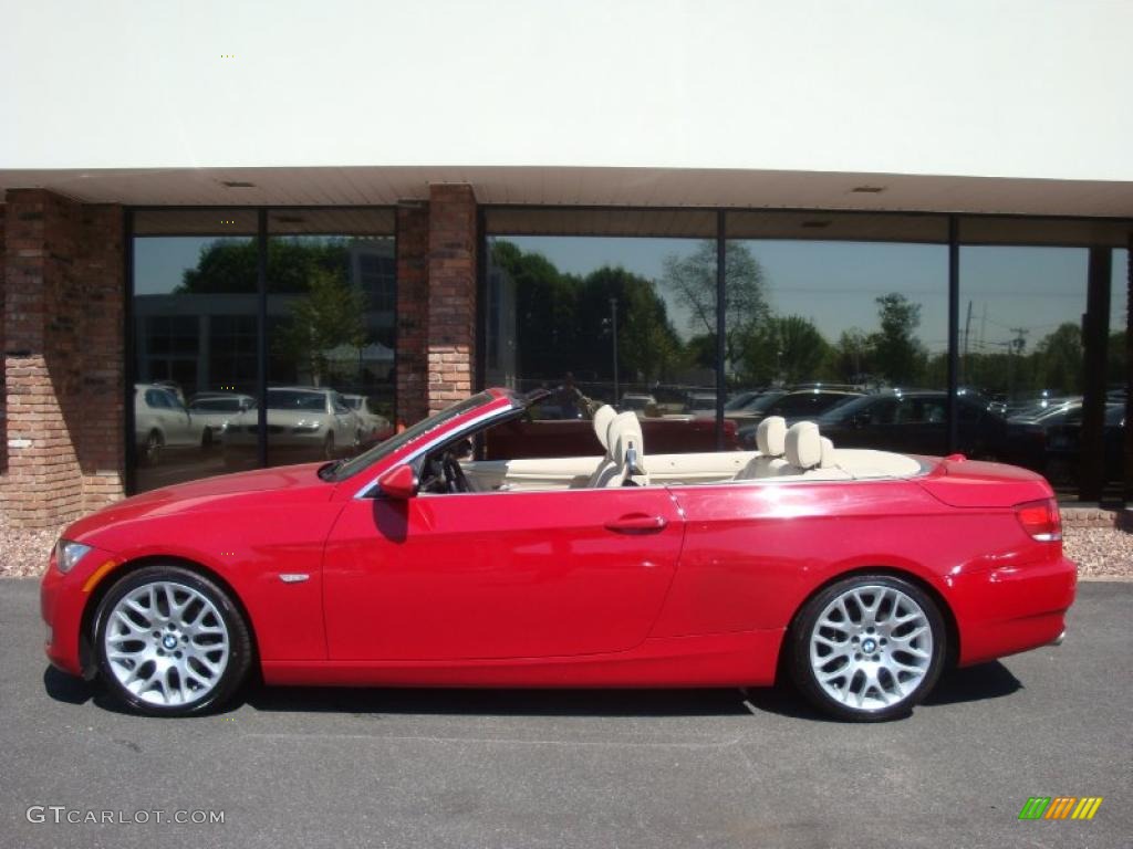 2008 3 Series 328i Convertible - Crimson Red / Cream Beige photo #3