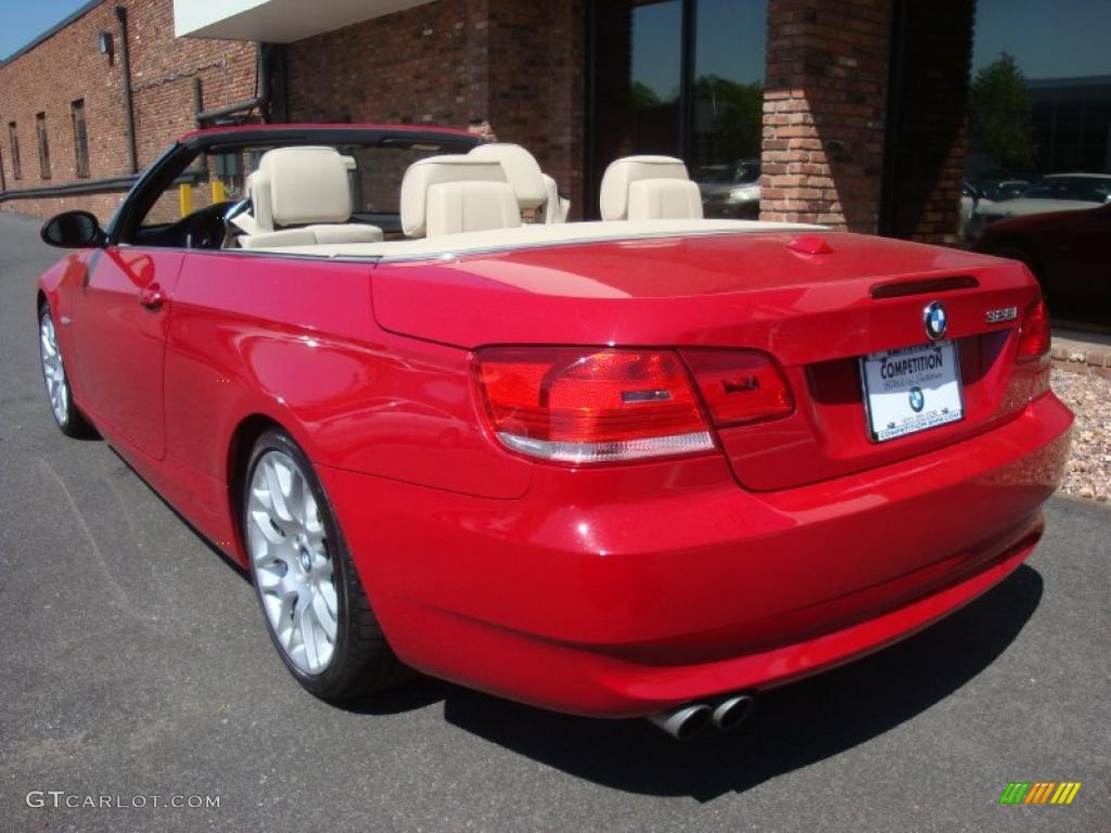 2008 3 Series 328i Convertible - Crimson Red / Cream Beige photo #4