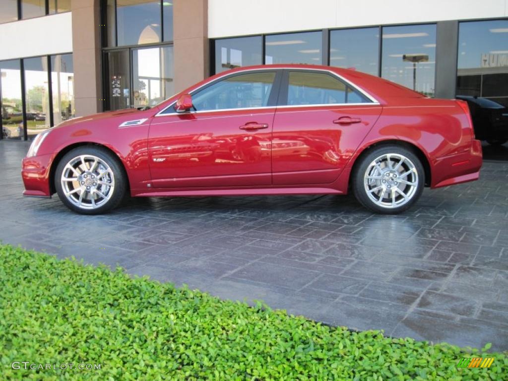 2009 CTS -V Sedan - Crystal Red / Ebony photo #3