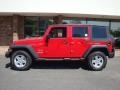Flame Red - Wrangler Unlimited X 4x4 Photo No. 3