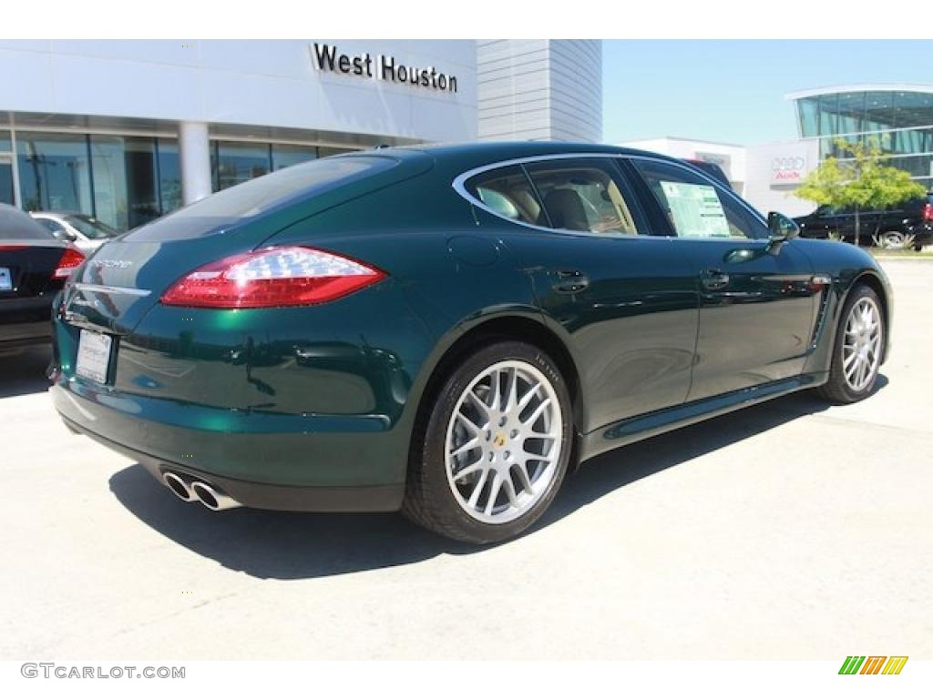 2010 Panamera S - Jet Green Metallic / Luxor Beige photo #4