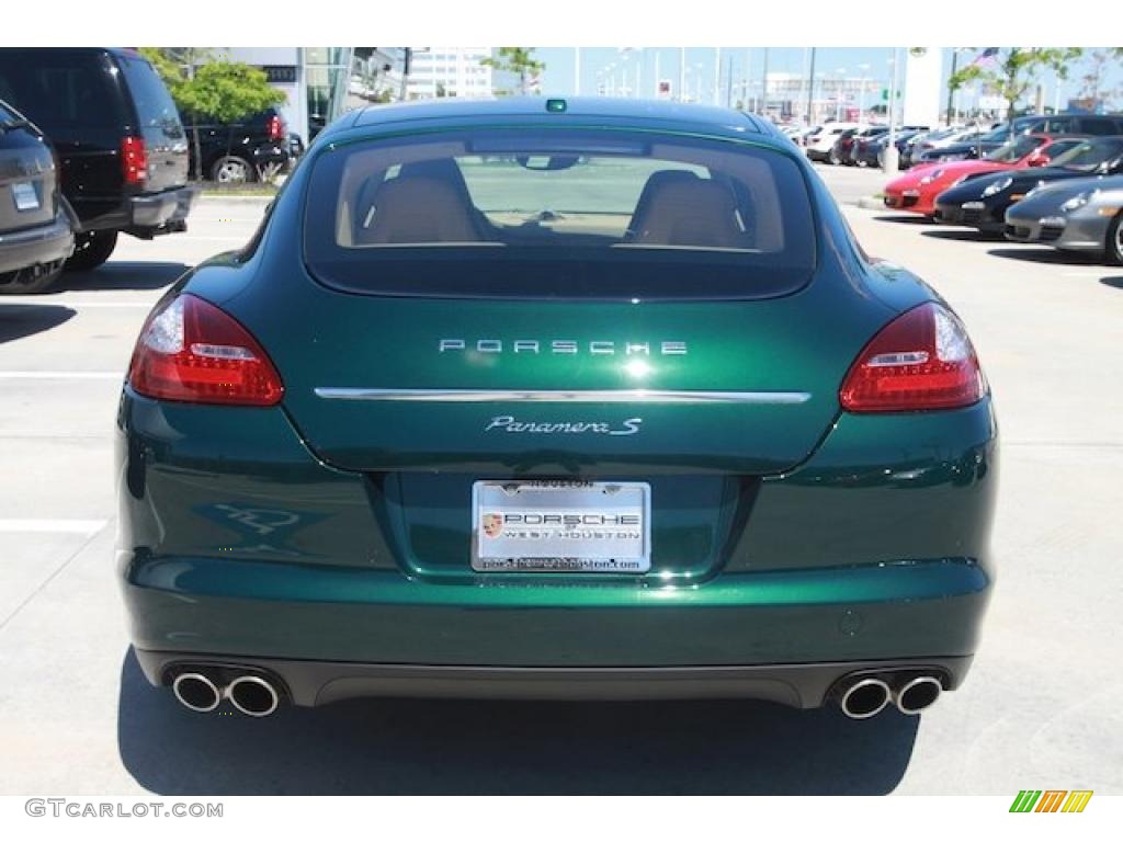 2010 Panamera S - Jet Green Metallic / Luxor Beige photo #5
