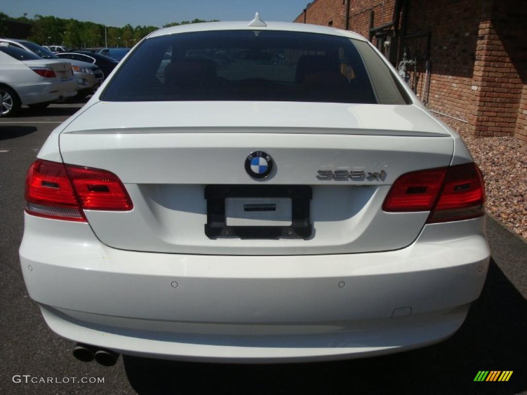 2008 3 Series 328xi Coupe - Alpine White / Coral Red/Black photo #5