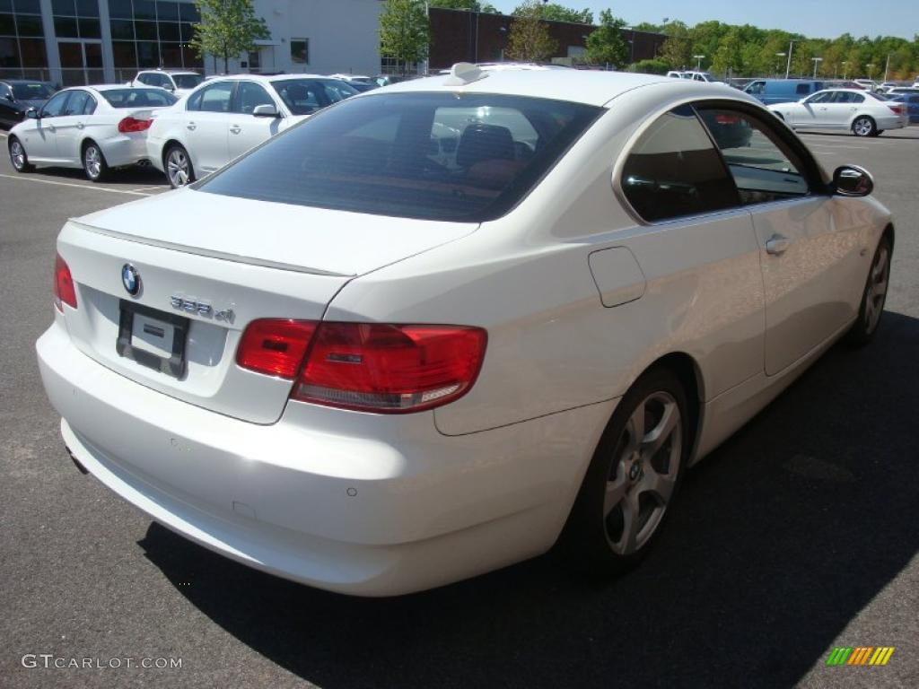 2008 3 Series 328xi Coupe - Alpine White / Coral Red/Black photo #6