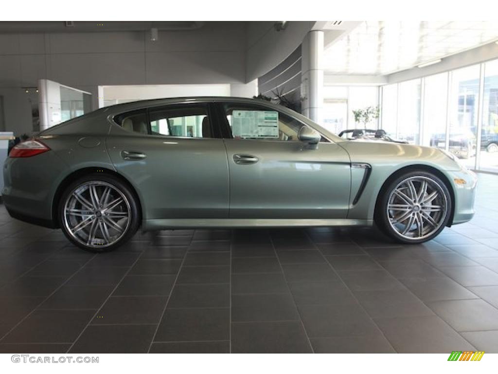2010 Panamera S - Crystal Green Metallic / Luxor Beige photo #3