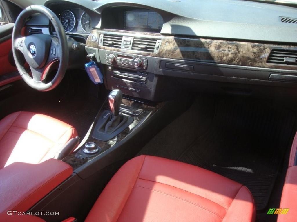 2008 3 Series 328xi Coupe - Alpine White / Coral Red/Black photo #13
