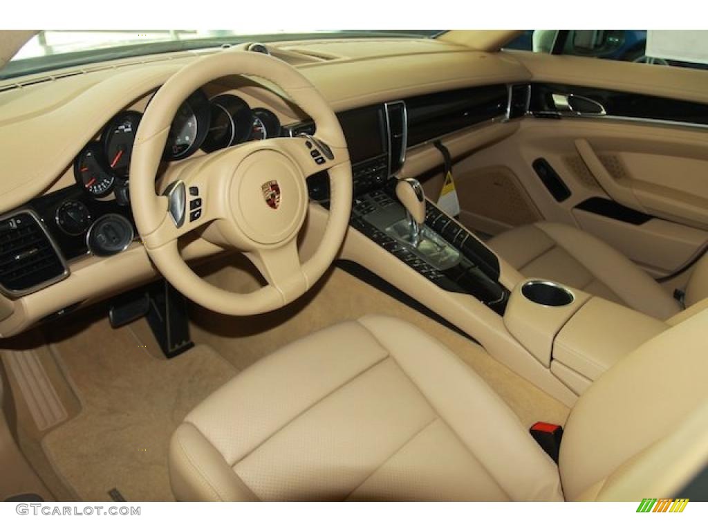 2010 Panamera S - Crystal Green Metallic / Luxor Beige photo #7