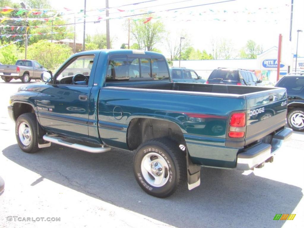 1999 Ram 1500 SLT Regular Cab 4x4 - Emerald Green Pearl / Mist Gray photo #12