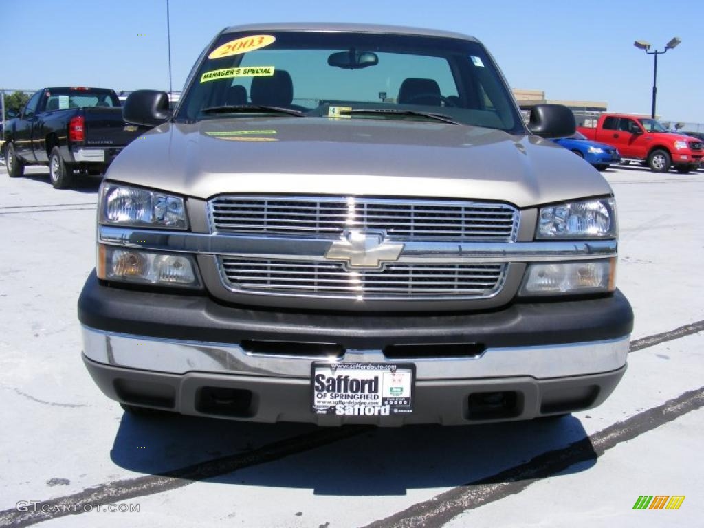 2003 Silverado 1500 Regular Cab - Light Pewter Metallic / Dark Charcoal photo #2