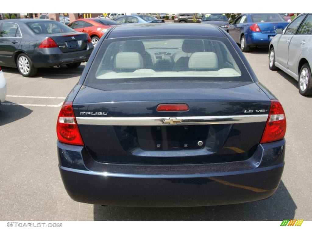 2007 Malibu LS Sedan - Dark Blue Metallic / Titanium Gray photo #4