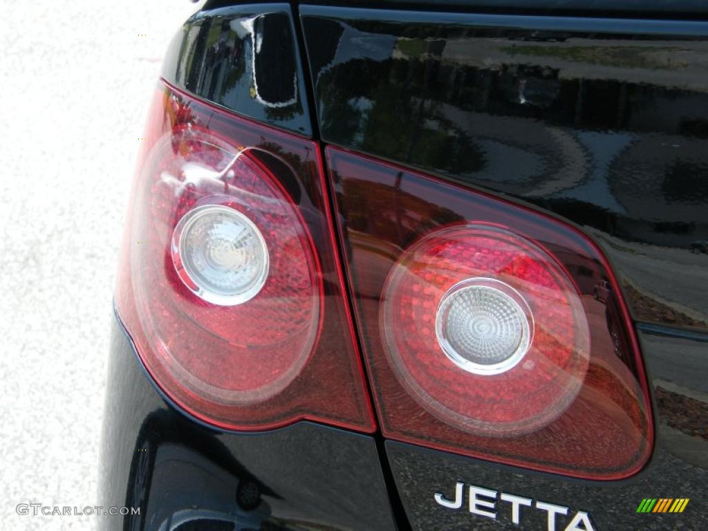2008 Jetta S Sedan - Black / Pure Beige photo #9